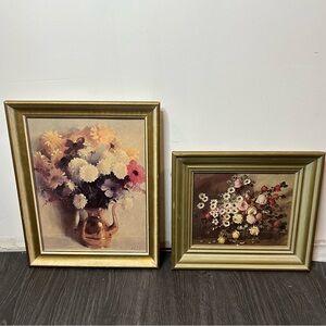Set Frames Vintage Style Sunlit Flowers By Colao And Floral Splendor By Surbert